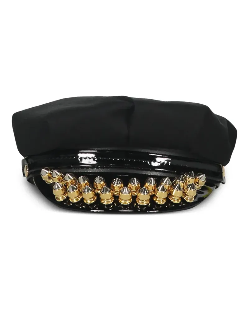 Moschino Hut mit spitzen Nieten - Schwarz Schwarz