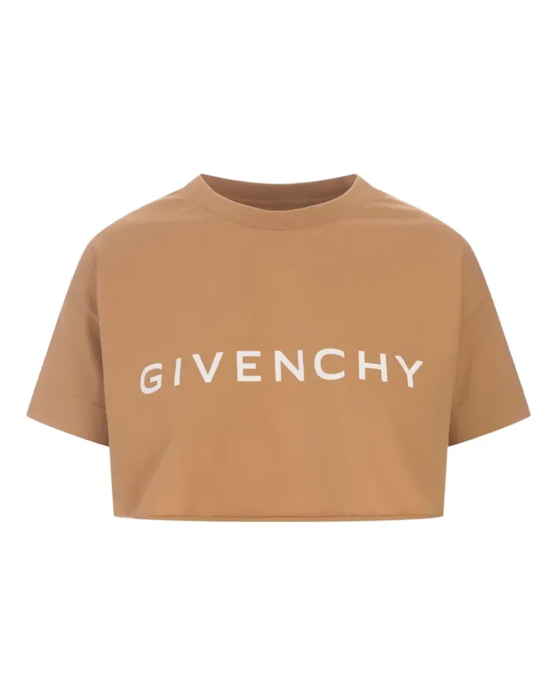 Givenchy Cropped-T-Shirt mit Print - Nude Nude