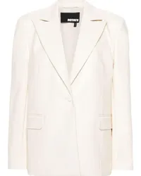 ROTATE Birger Christensen Strukturierter Blazer aus Faux-Leder Nude