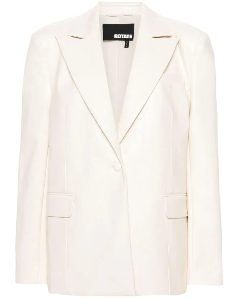 ROTATE Birger Christensen Strukturierter Blazer aus Faux-Leder Neutrals