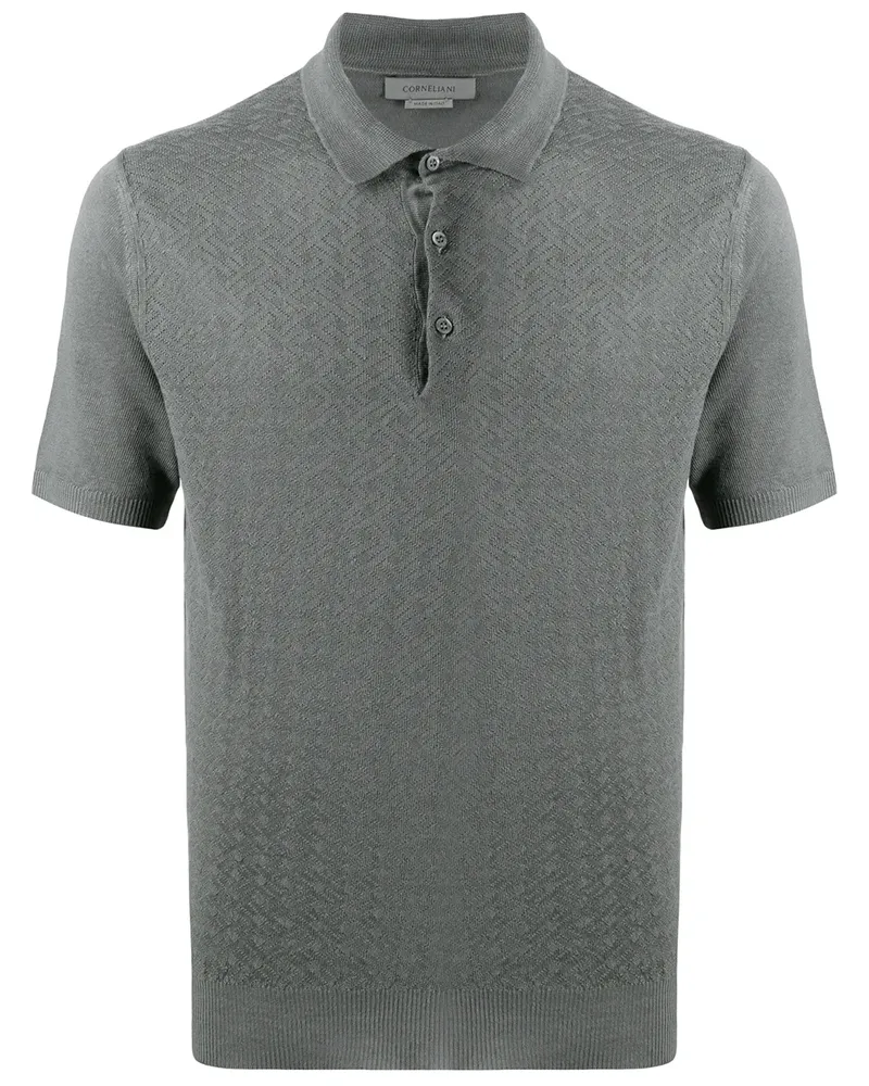 Corneliani Gestricktes Poloshirt - Grün Grün