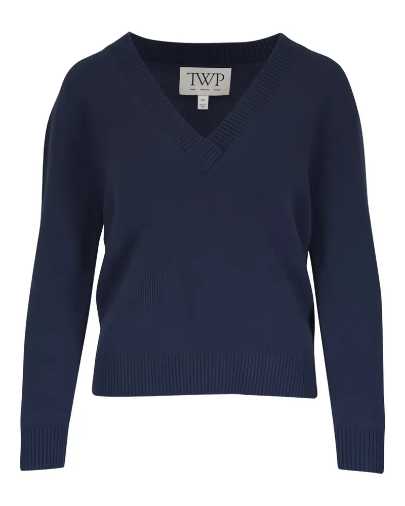TWP V-neck long-sleeve sweater - Blau Blau