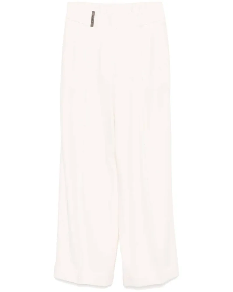 Peserico Straight-Leg-Hose mit Falten - Nude Nude