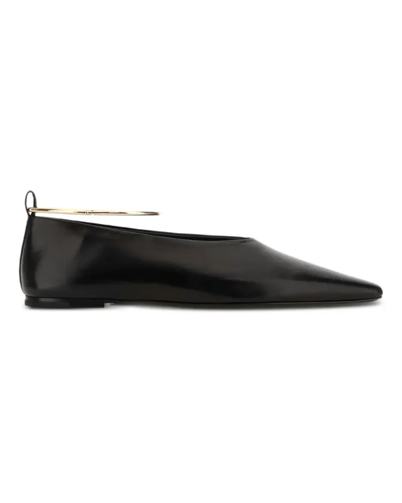 Jil Sander Ballerinas mit Ringdetail - Schwarz Schwarz