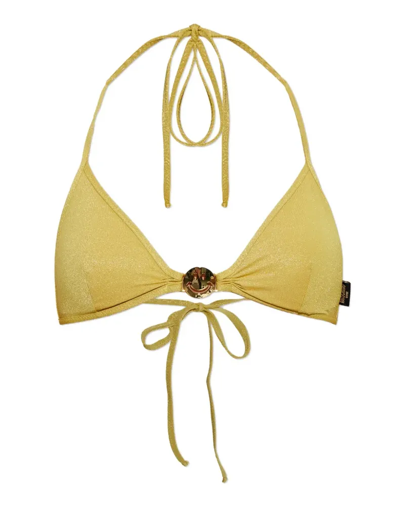Moschino x Smiley logo-patch bikini - Gelb Gelb