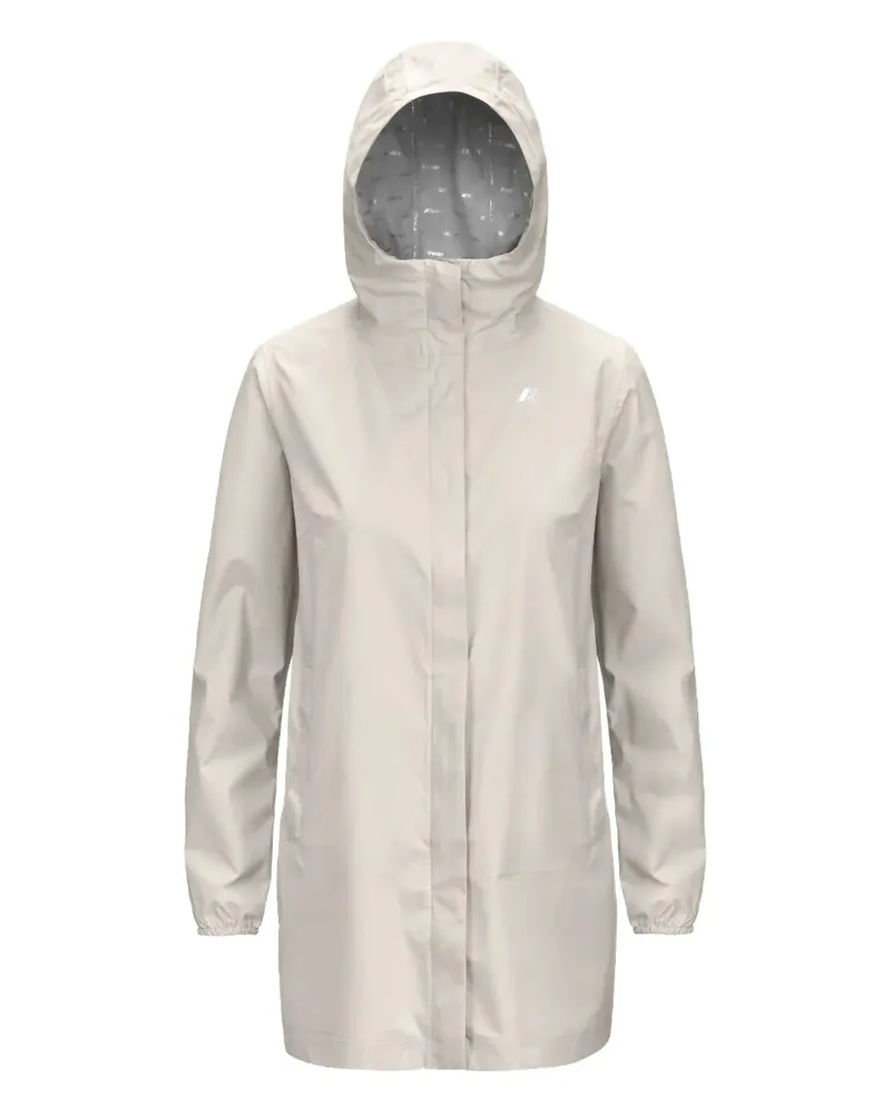 K-Way Kapuzenjacke mit Logo-Print - Weiß Weiß