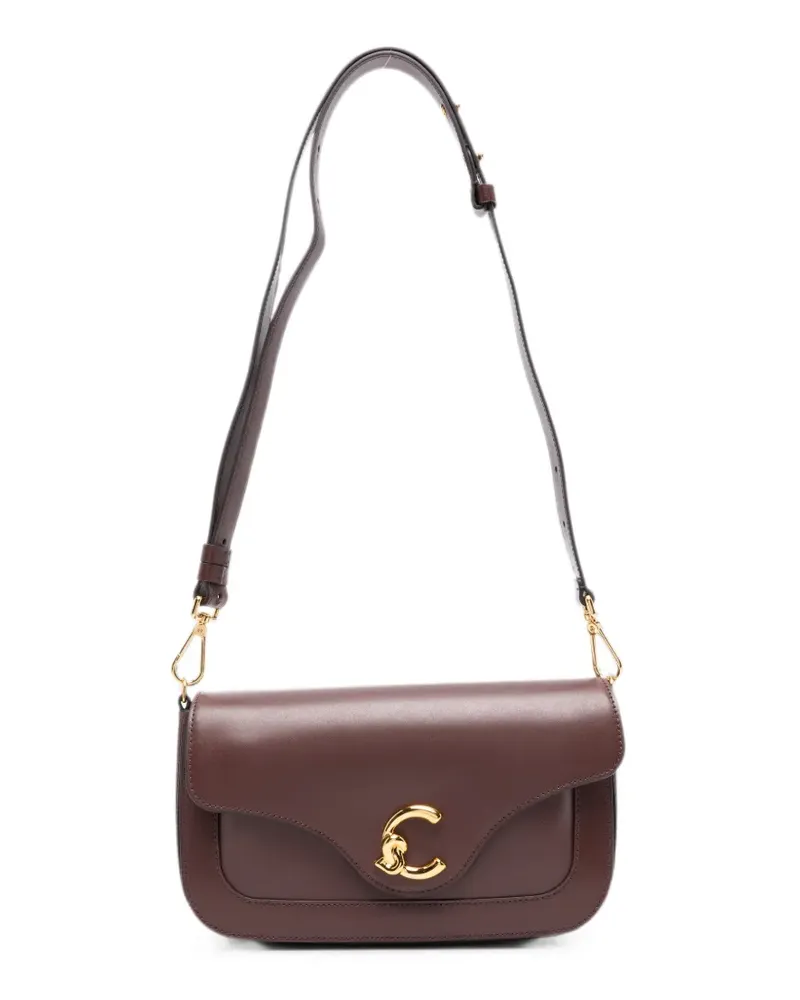 Coccinelle logo-plaque leather shoulder bag - Rot Rot