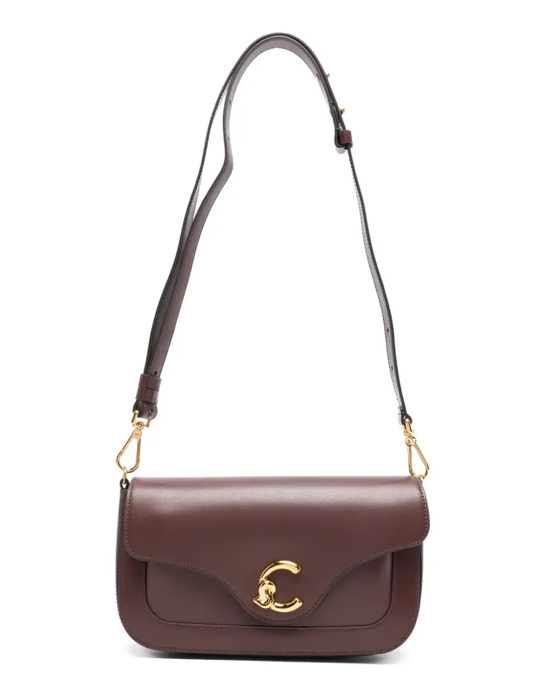 Coccinelle Schultertasche mit Logo-Schild - Rot Rot
