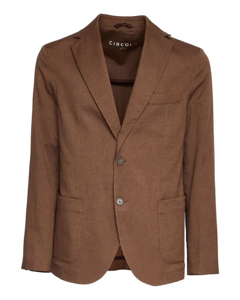 CIRCOLO 1901 patch pockets single-breasted blazer - Braun Braun