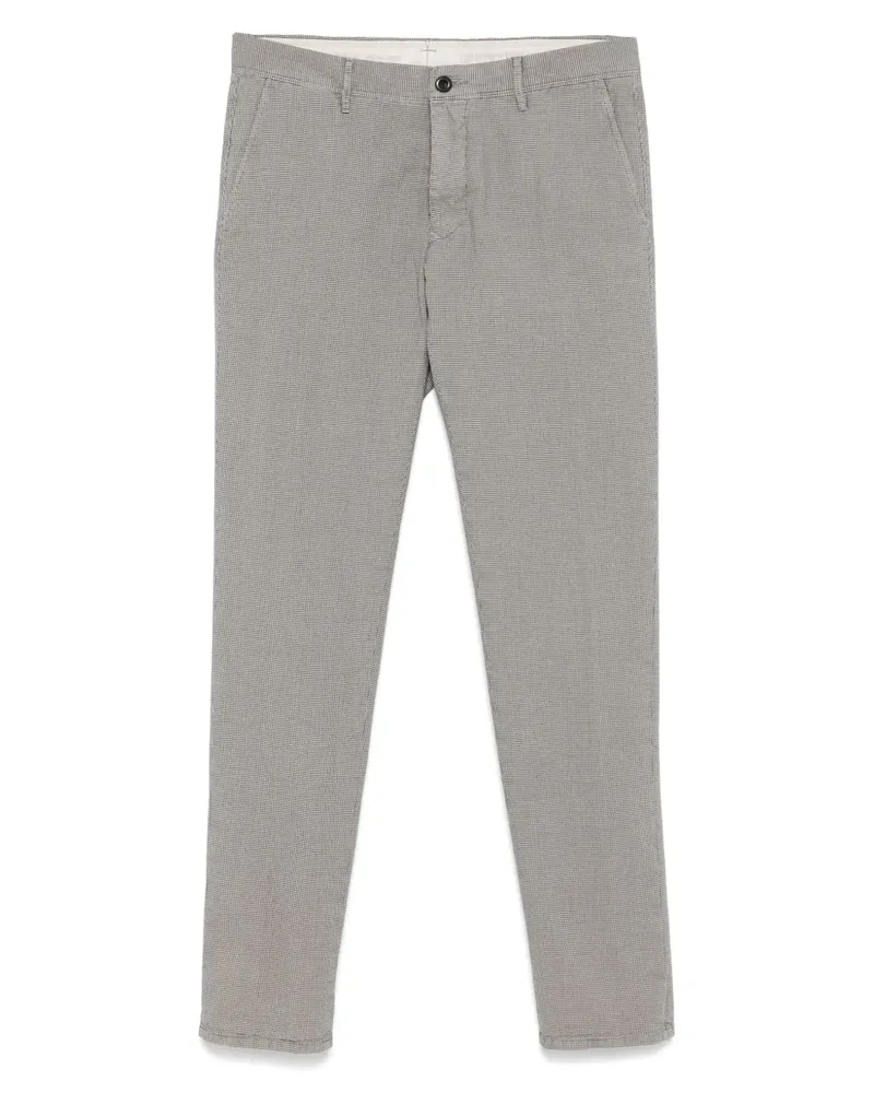 Incotex Hose mit Hahnentrittmuster - Braun Braun