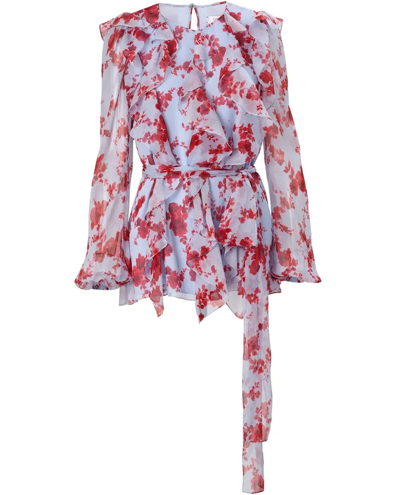 Carolina Herrera New York Top mit Blumen-Print - Blau Blau