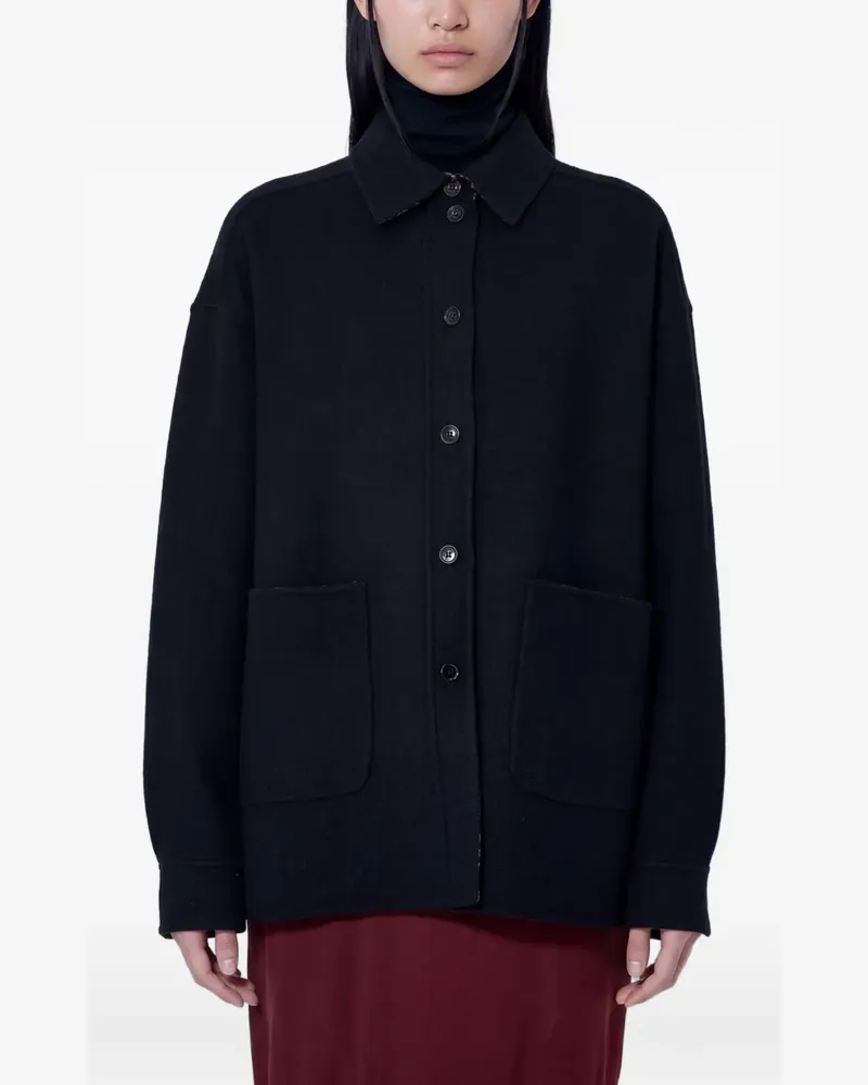 Max Mara reversible button-down wool jacket - Schwarz Schwarz