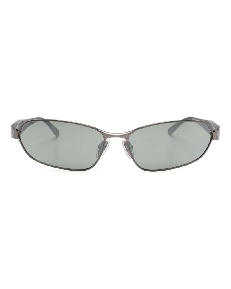 Balenciaga Sonnenbrille mit ovalem Gestell - Silber Silber