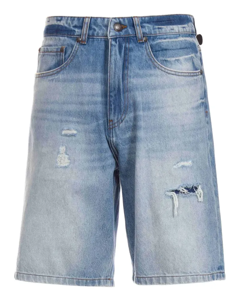 Just Cavalli Jeans-Shorts im Distressed-Look - Blau Blau