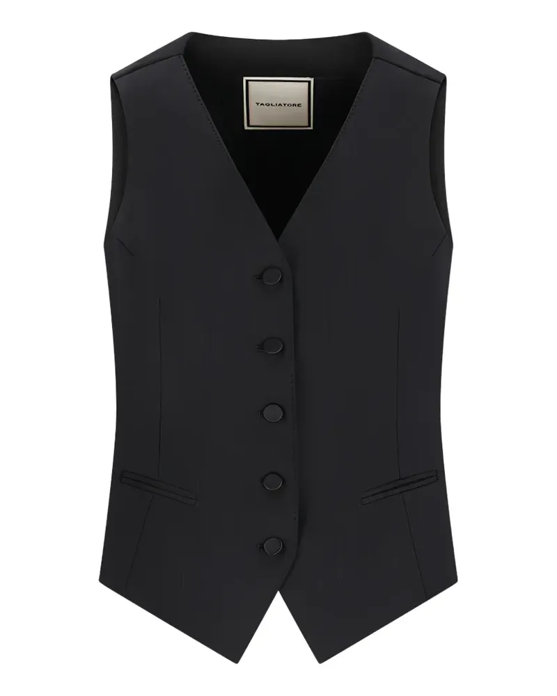 Tagliatore buttoned waistcoat - Schwarz Schwarz