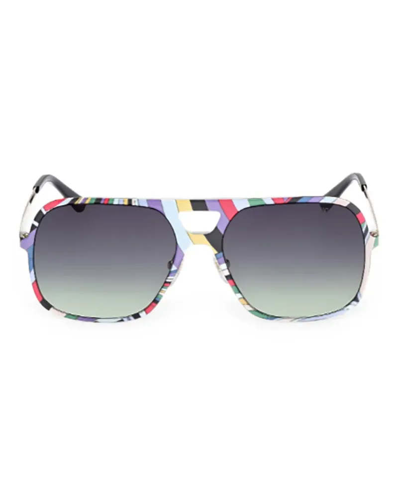 Emilio Pucci geometric-frame sunglasses - Schwarz Schwarz