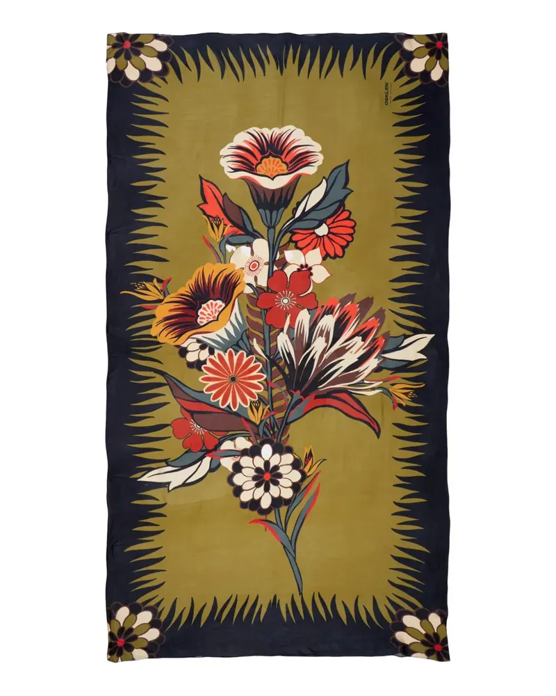 Osklen Party Schal mit Blumenprint - Grün Grün