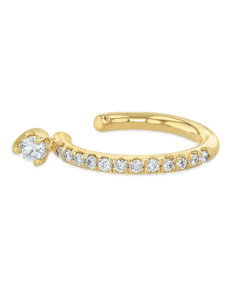 ZOË CHICCO 14kt Wire Ear Cuff aus Gelbgold mit Diamanten Gold