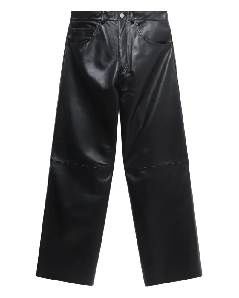 Haikure Lederhose mit Einsätzen - Schwarz Schwarz