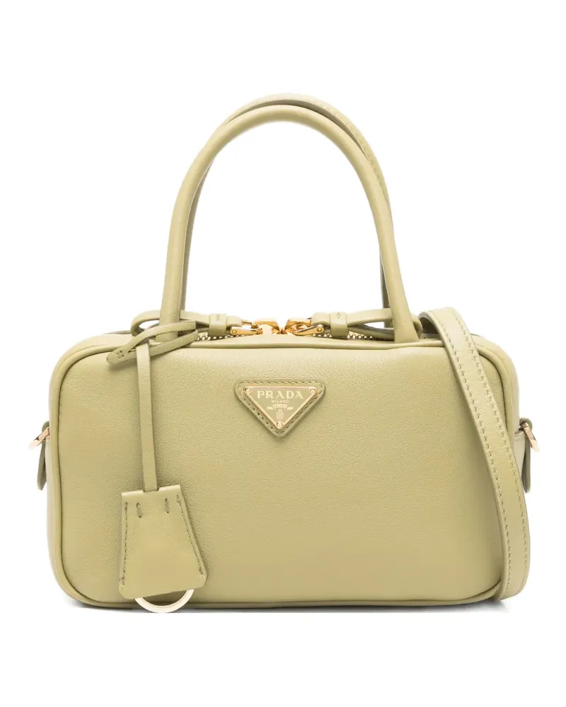Prada triangle-logo satchel bag - Grün Grün