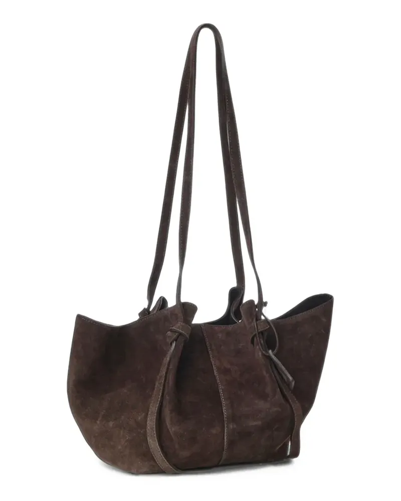 D.A.T.E. Nina Schultertasche aus Wildleder - Braun Braun