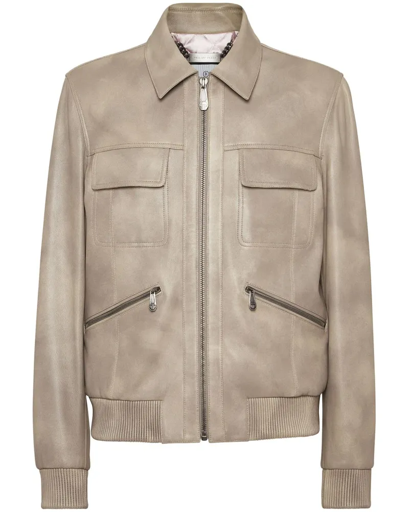 Philipp Plein Coster Bomberjacke - Nude Nude