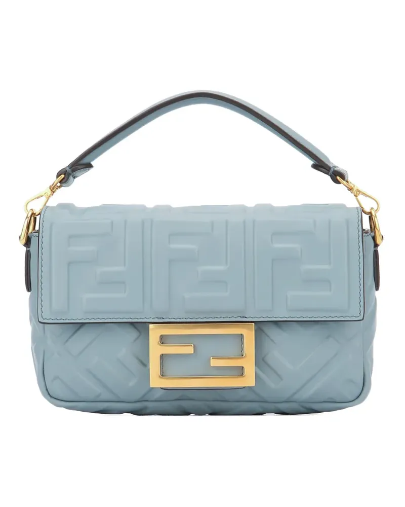 Fendi mini Baguette embossed tote bag - Blau Blau