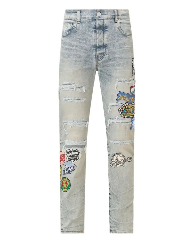 Amiri Slim-Fit-Jeans mit Patch - Blau Blau