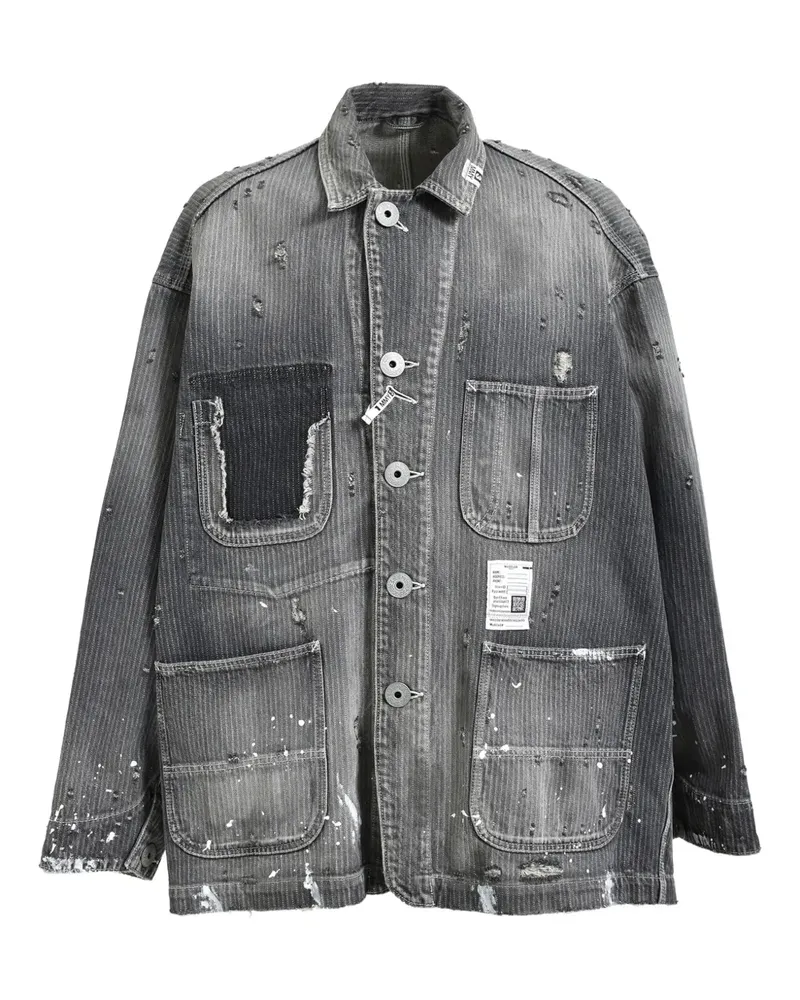 MIHARAYASUHIRO Hemdjacke aus Denim - Schwarz Schwarz