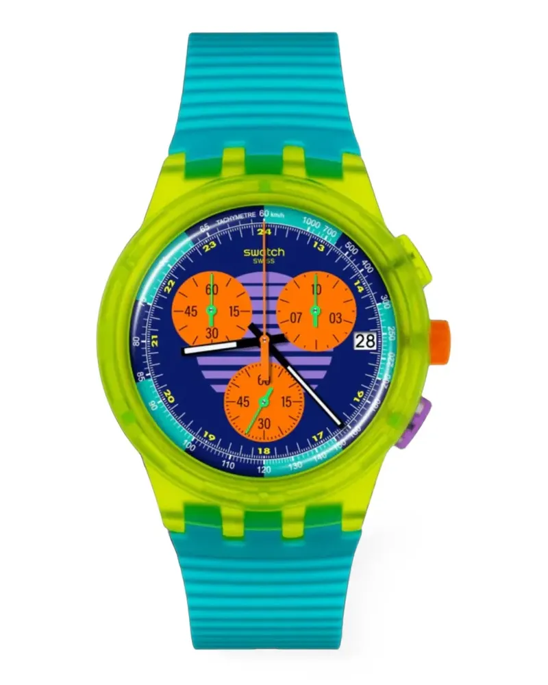 Swatch Neon Wave 42mm watch - Blau Blau