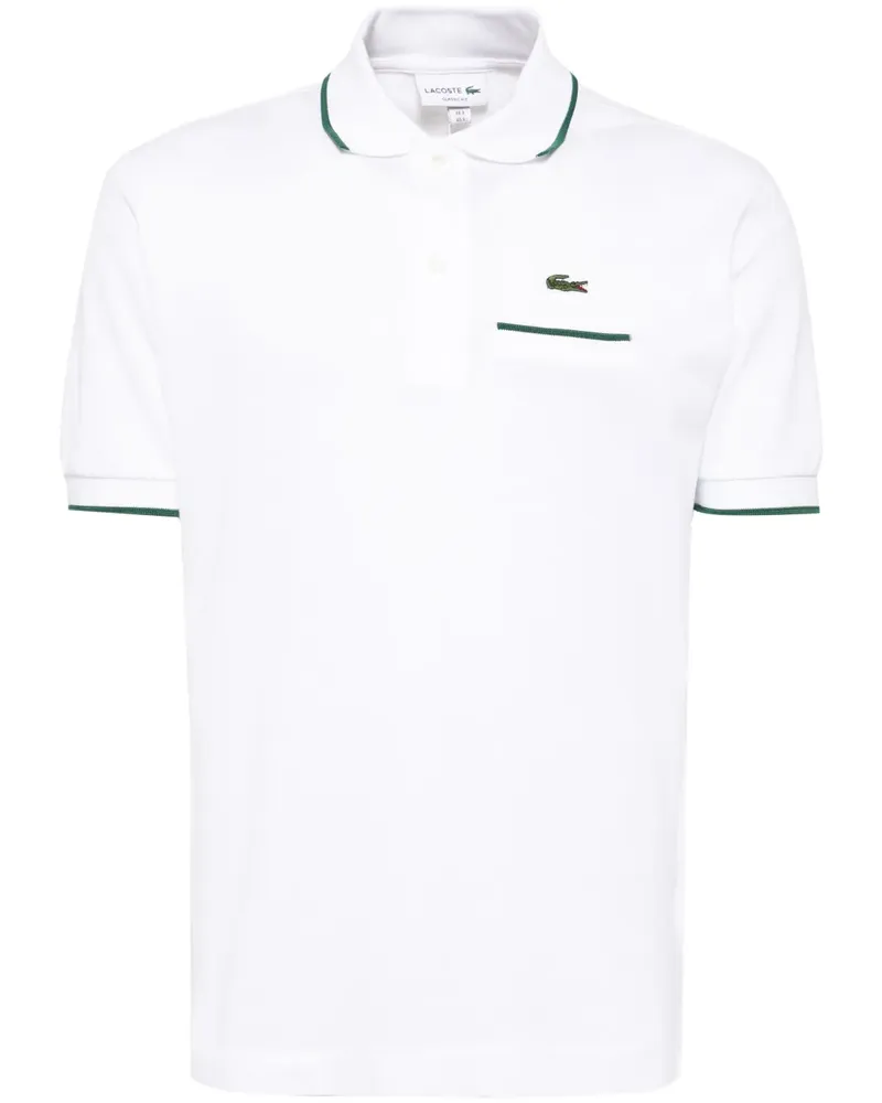Lacoste Pocket Accent Poloshirt - Weiß Weiß