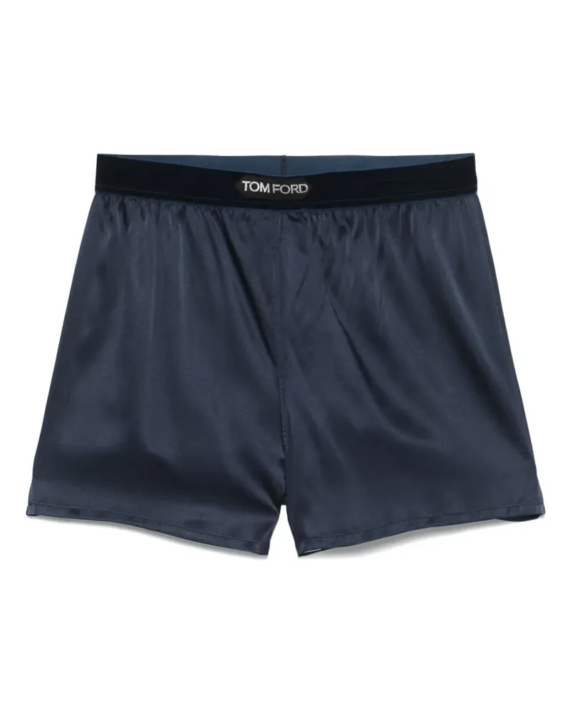 Tom Ford Shorts aus Satin - Blau Blau