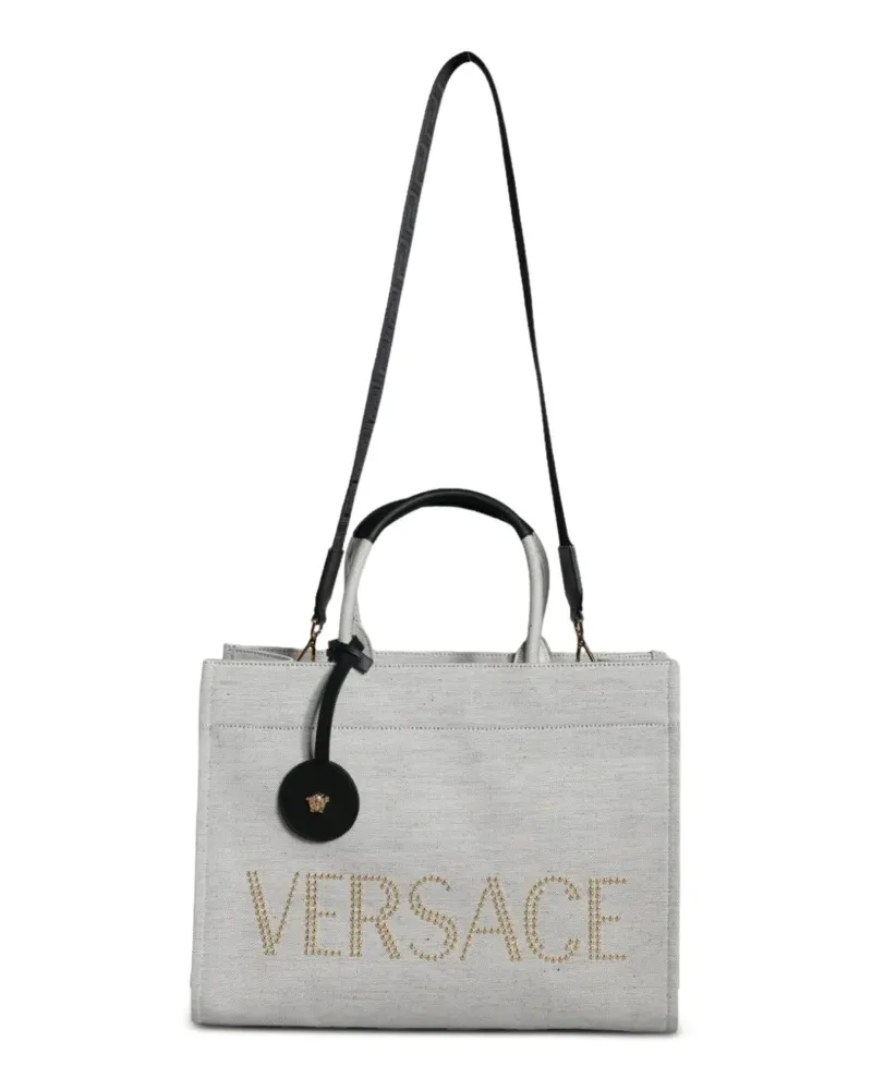 Versace La Medusa Tote Bag mit Logo-Verzierung - Grau Grau