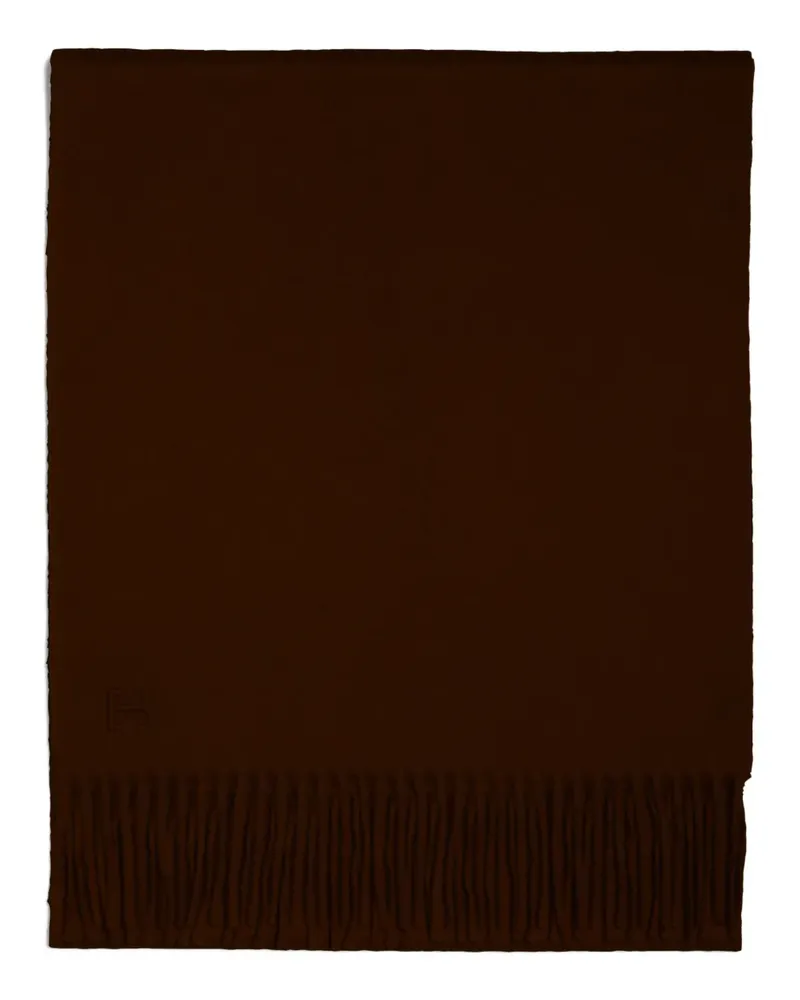 Eric Bompard fringed-hem scarf - Braun Braun