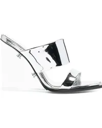 Alexander McQueen Wedge-Sandalen Silber