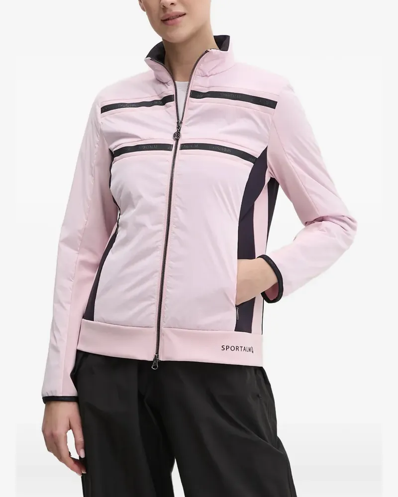 Sportalm logo-tape zip-up jacket - Rosa Rosa