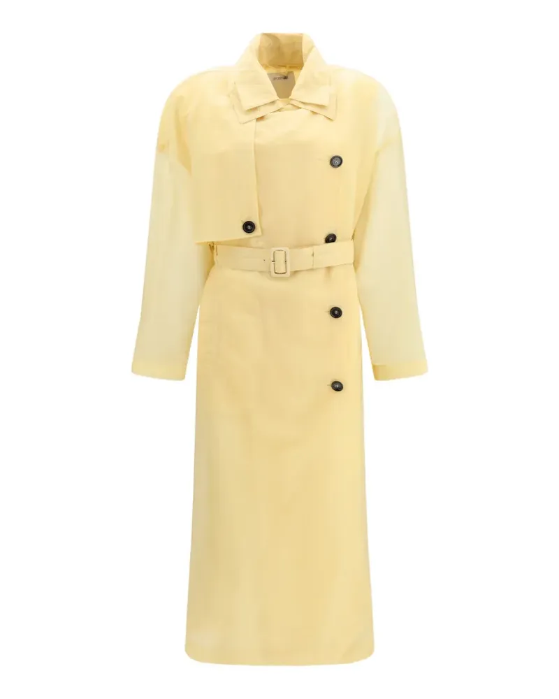 SPORTMAX Spsfata belted buttoned trench coat - Gelb Gelb