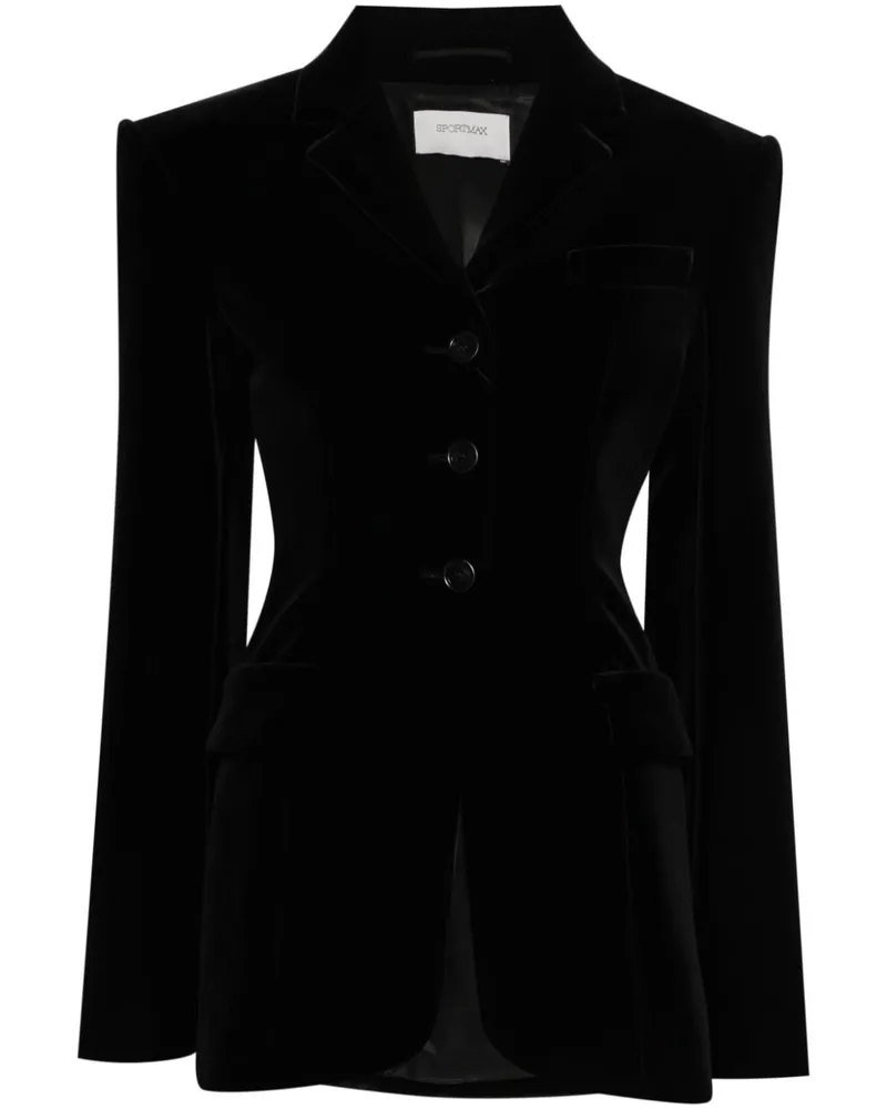 SPORTMAX Sakko aus Samt - Schwarz Schwarz