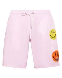 Philipp Plein Badeshorts mit Logo-Print Rosa