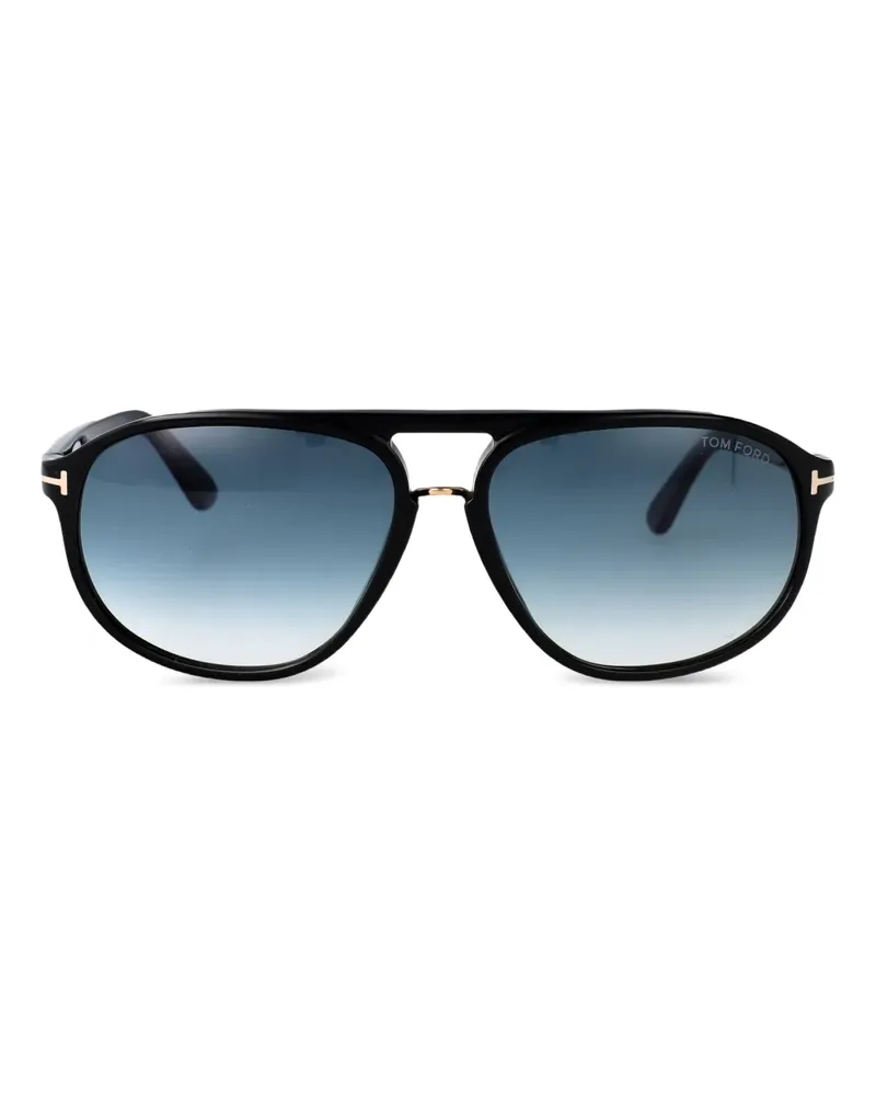 Tom Ford Rechteckige Sonnenbrille - Blau Blau
