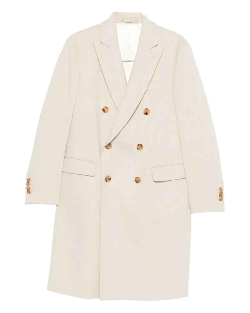 LARDINI double-breasted coat - Nude Nude