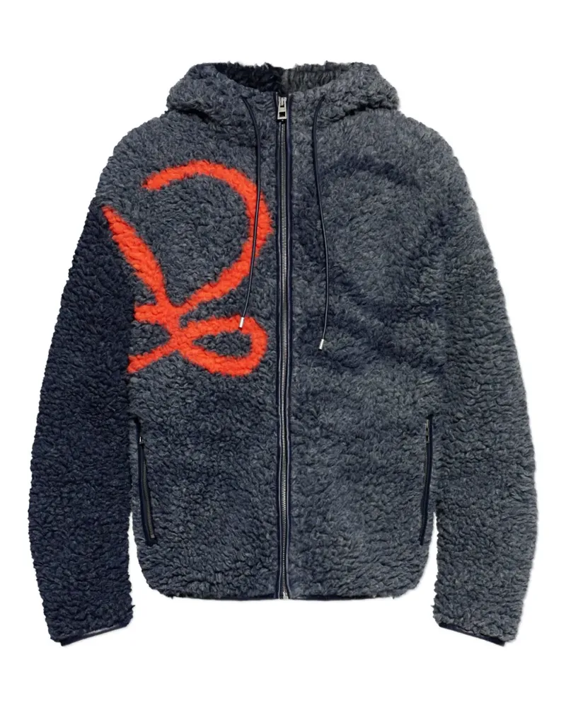 Loewe zip-up hooded jacket - Grau Grau