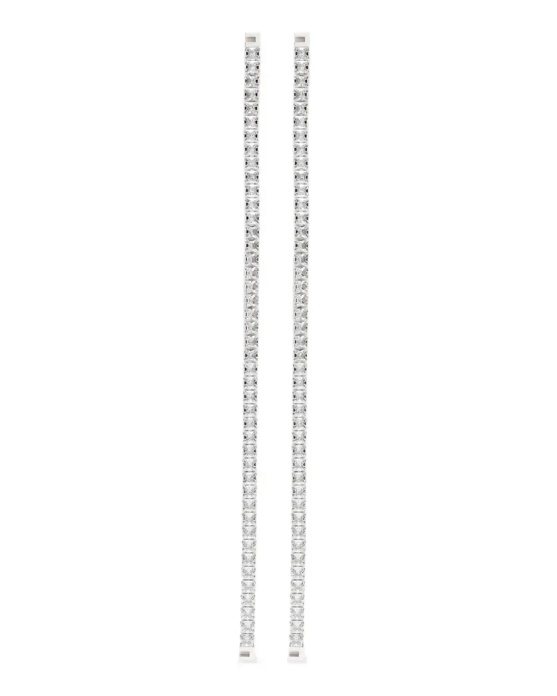 Elisabetta Franchi Ohrring mit Logo - Silber Silber