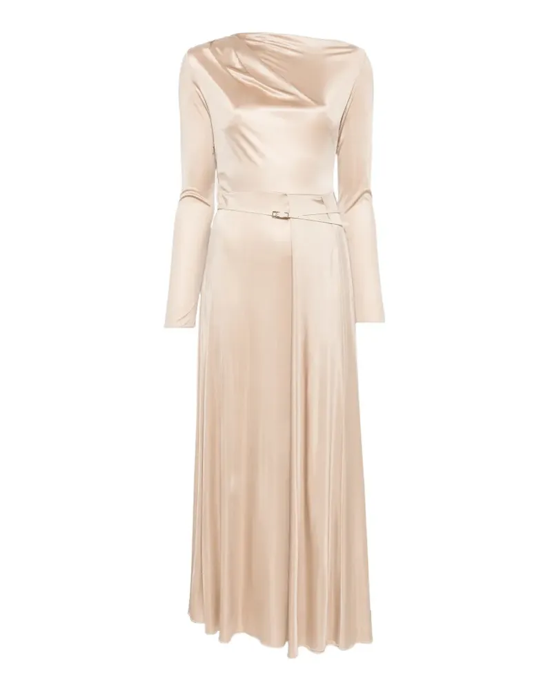 Fabiana Filippi Drapiertes Midikleid mit Gürtel - Nude Nude