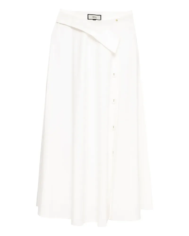 NISSA buttoned asymmetric skirt - Weiß Weiß