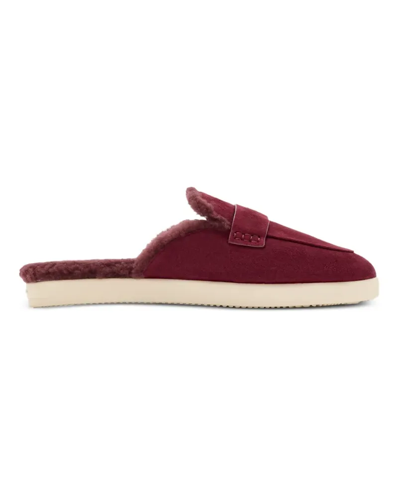 Tory Burch Mules aus Shearling - Rot Rot