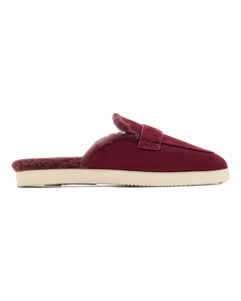 Tory Burch Mules aus Shearling - Rot Rot
