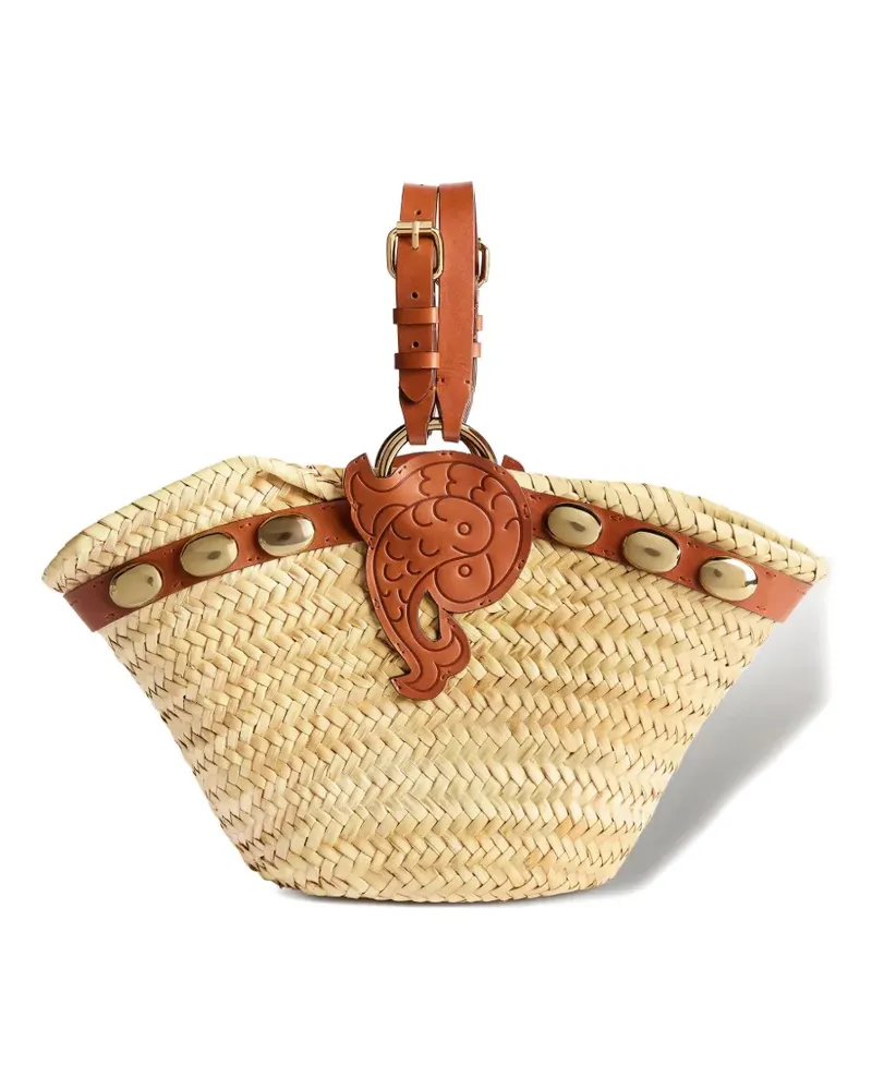 Emilio Pucci Strandtasche mit Nieten-Fischapplikation - Nude Nude