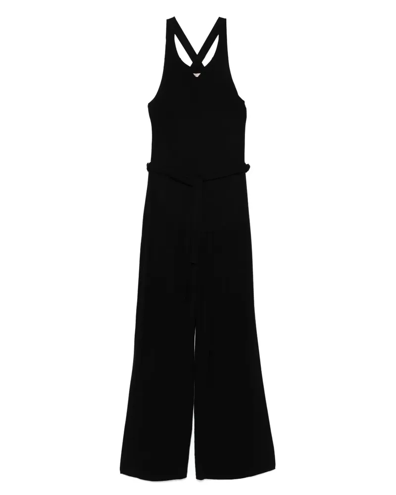 Emporio Armani Overall mit Logo-Verzierung - Schwarz Schwarz