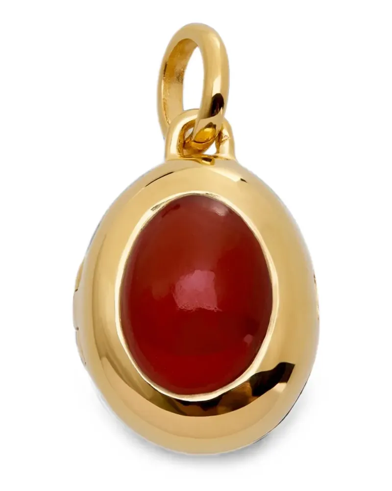 Monica Vinader January Birthstone Halskette mit Schloss - Gold Gold